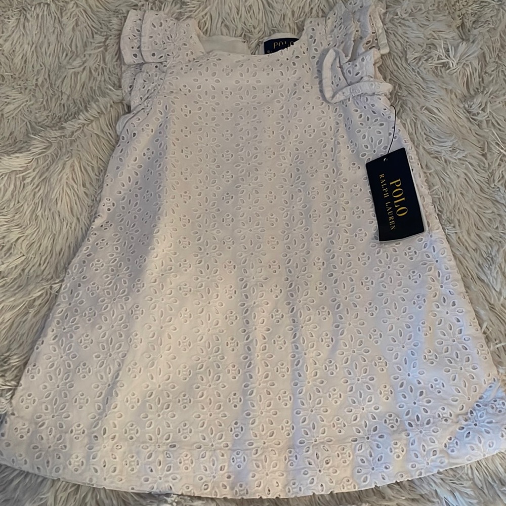NWT Ralph Lauren Eyelet Dress Lined 2T